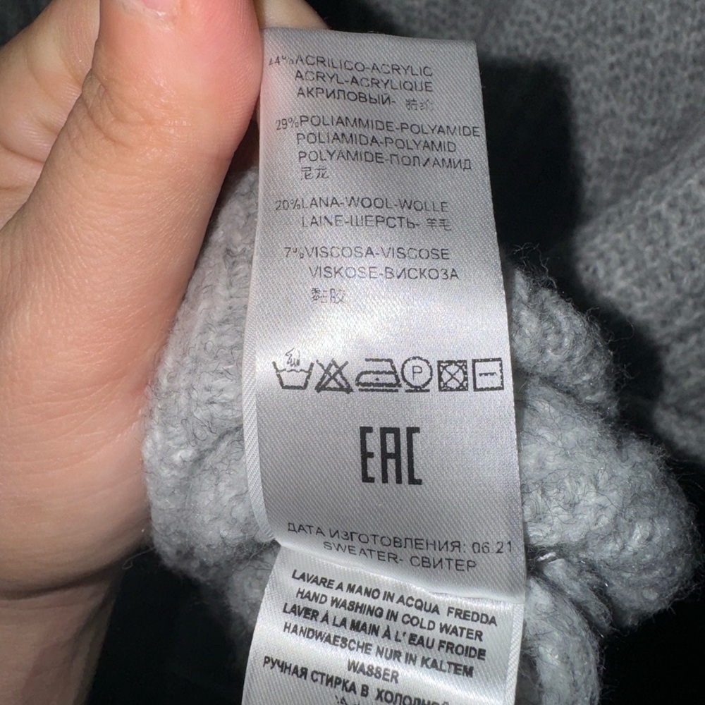 Pietro Brunelli Italian Wool Blend Oversized Grey… - image 6